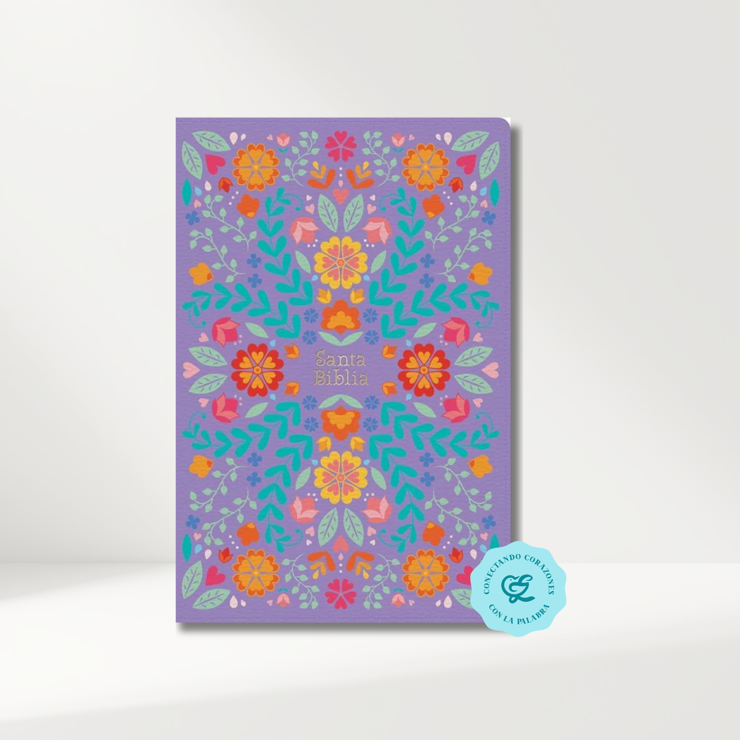 Biblia RVR60 Morada Floreada grande Letra gigante