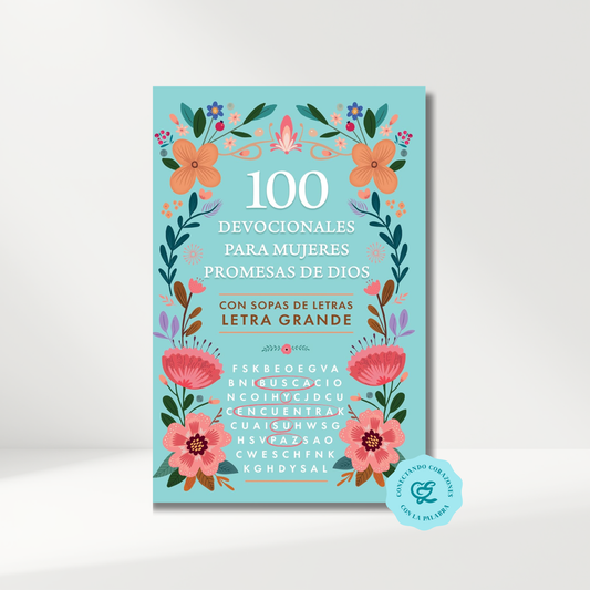 100 devocionales para mujeres promesas de Dios. Con sopa de letras
