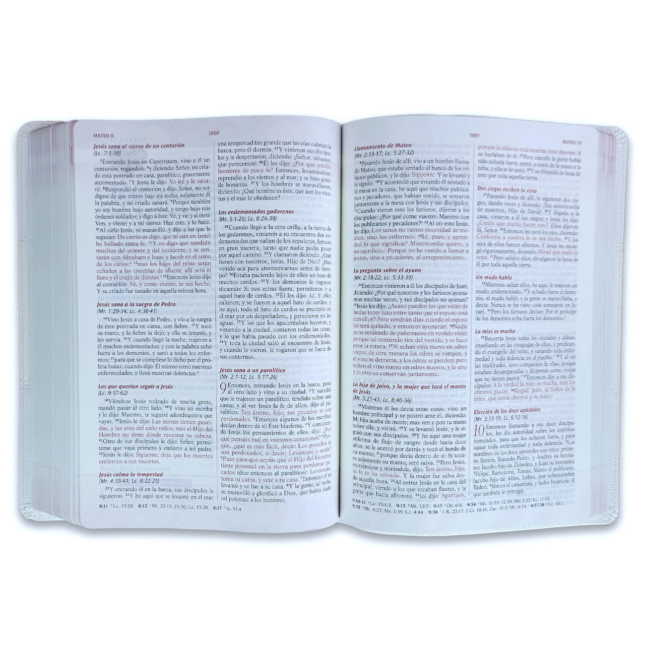 Biblia RV1960 Devocional lenguajes del amor boda blanco Imitación piel 7 puntos