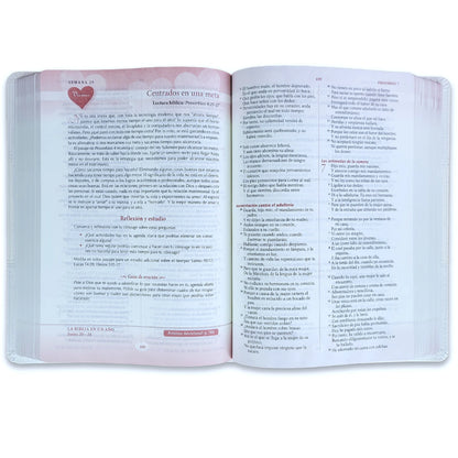 Biblia RV1960 Devocional lenguajes del amor boda blanco Imitación piel 7 puntos