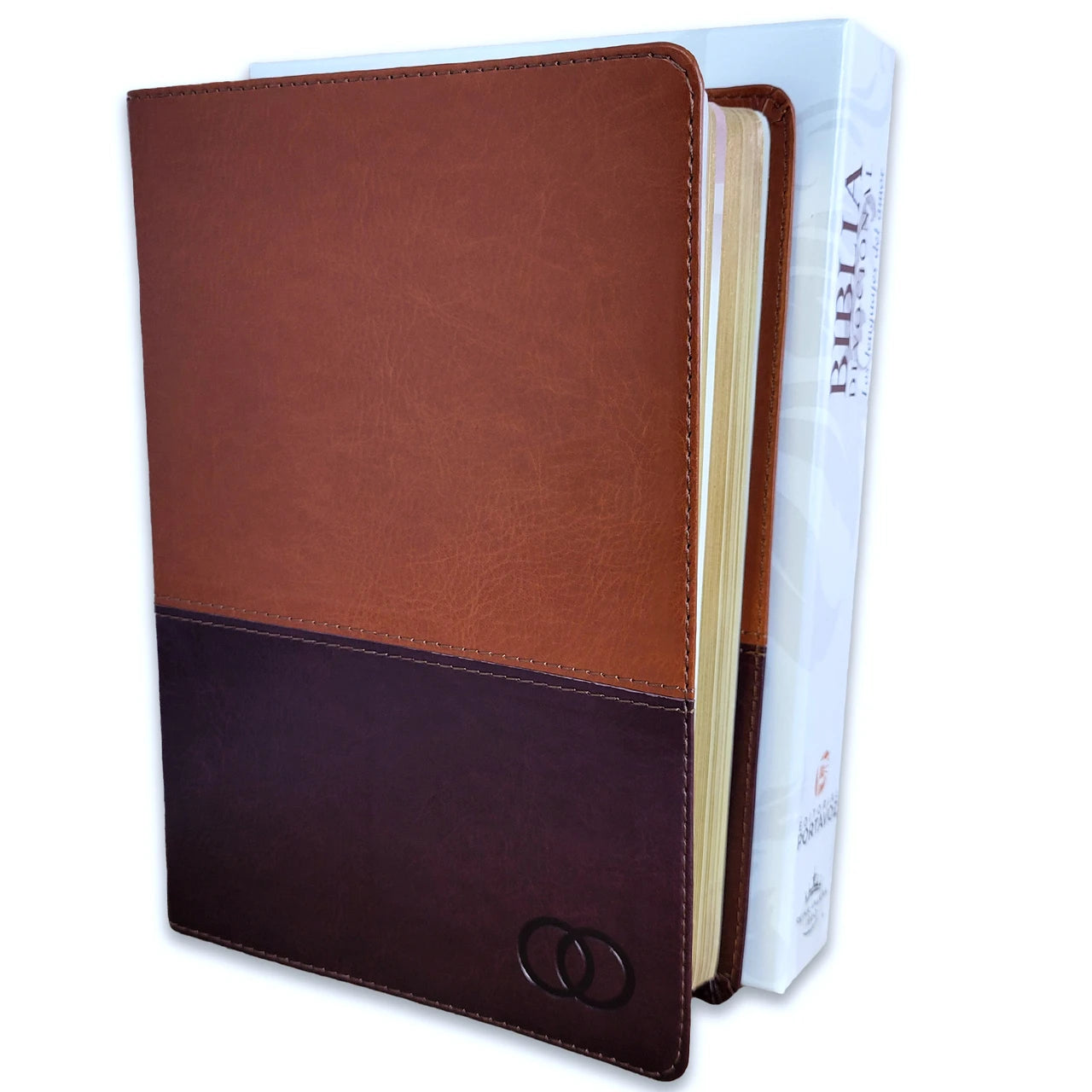 Biblia RV1960 Devocional lenguajes del amor duotono marrón Imitación piel 7 puntos