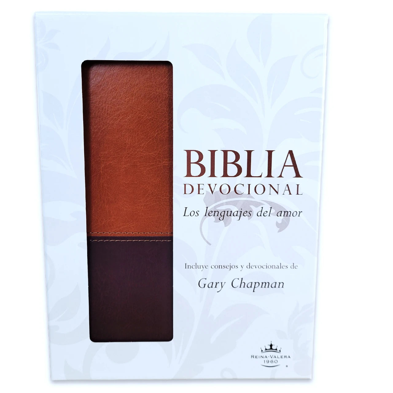 Biblia RV1960 Devocional lenguajes del amor duotono marrón Imitación piel 7 puntos