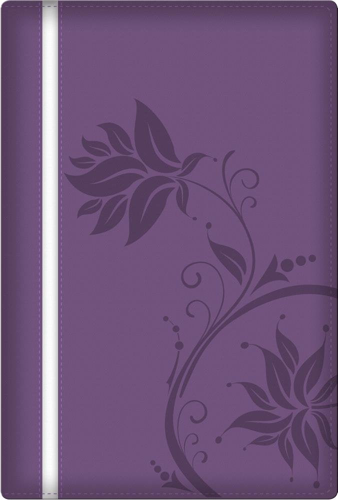 Biblia RV1960 Mujer conforme al corazón de Dios morado Imitación piel 9 puntos