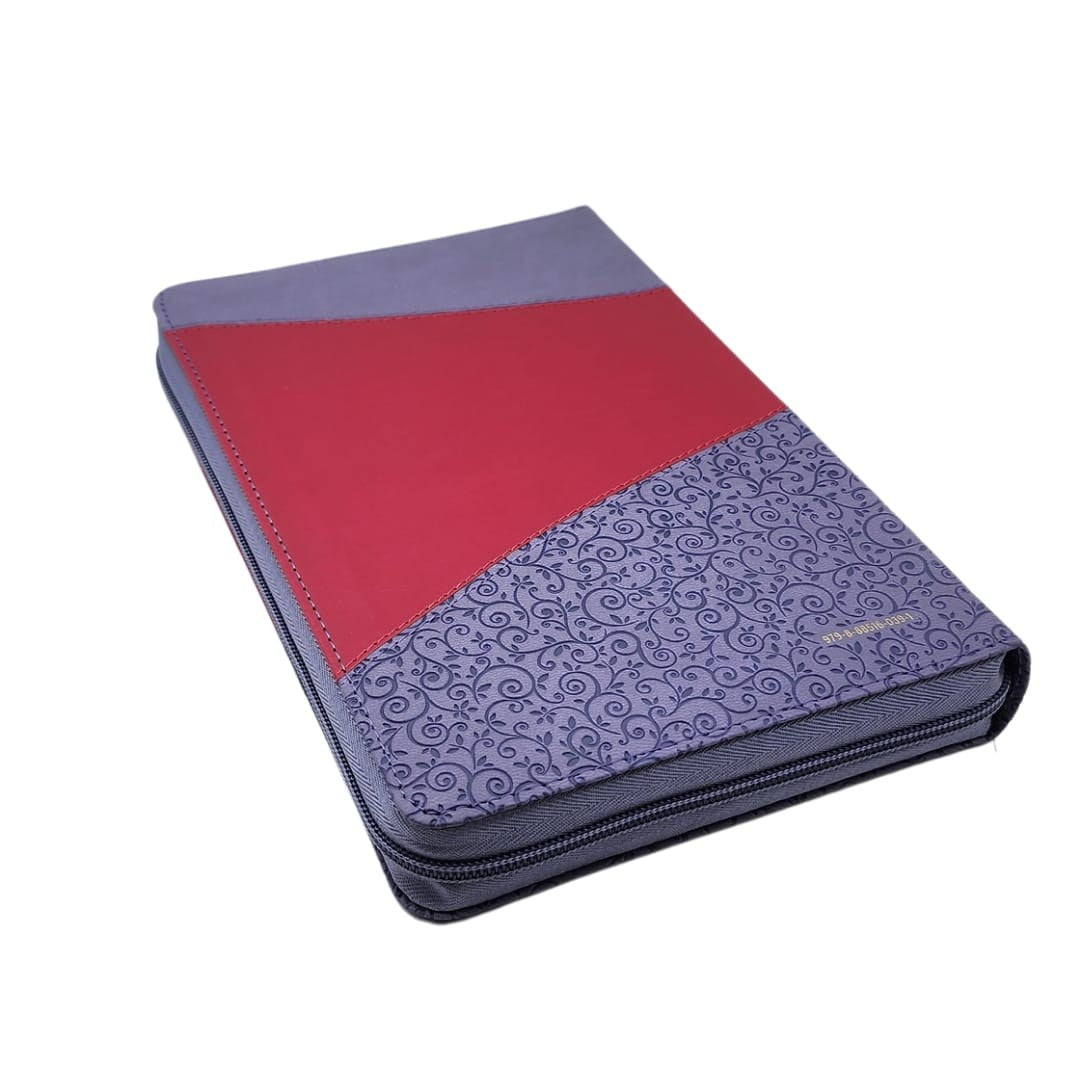 Biblia RVR1960 bitono lila morado Imitación Piel con cierre 12.5 puntos