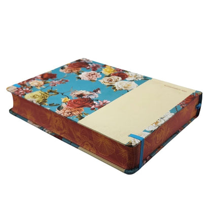 Biblia RV1960 Apuntes azul celeste flores Tapa dura 11 puntos