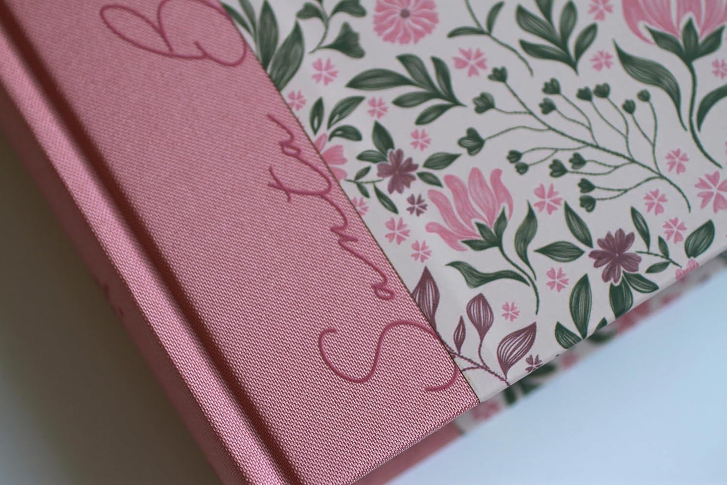 Biblia RV1960 Apuntes rosa flores tapa dura 11 puntos