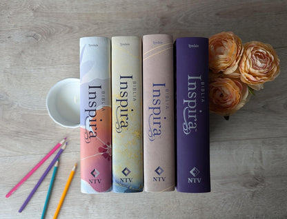 Biblia NTV Inspira con filament Lavanda Sentí piel 8.25 Puntos