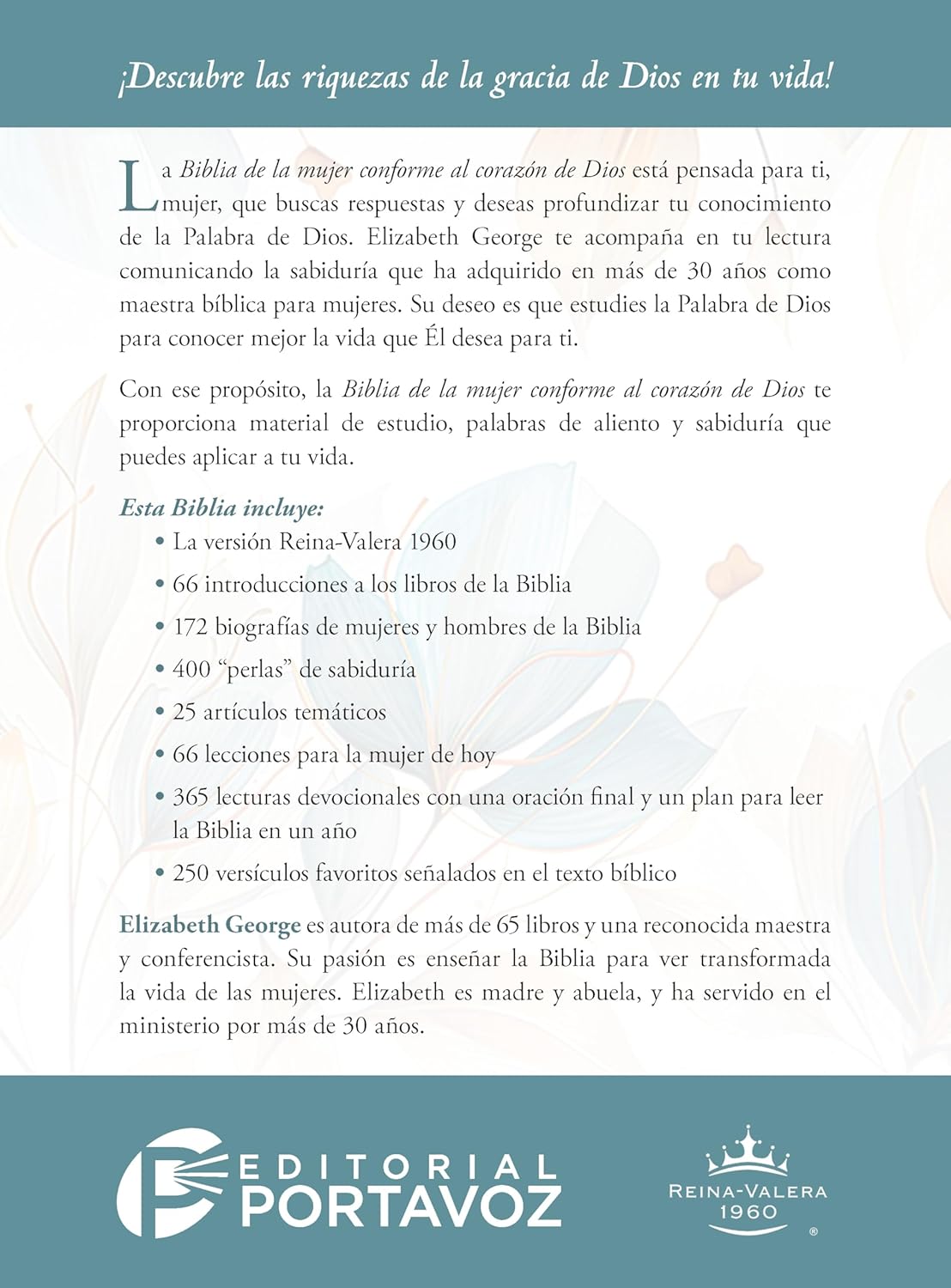 Biblia RVR1960 Mujer conforme al corazón de Dios Imitación piel