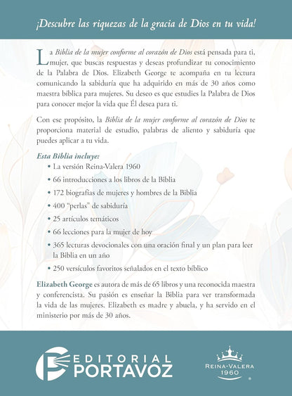 Biblia RVR1960 Mujer conforme al corazón de Dios Imitación piel