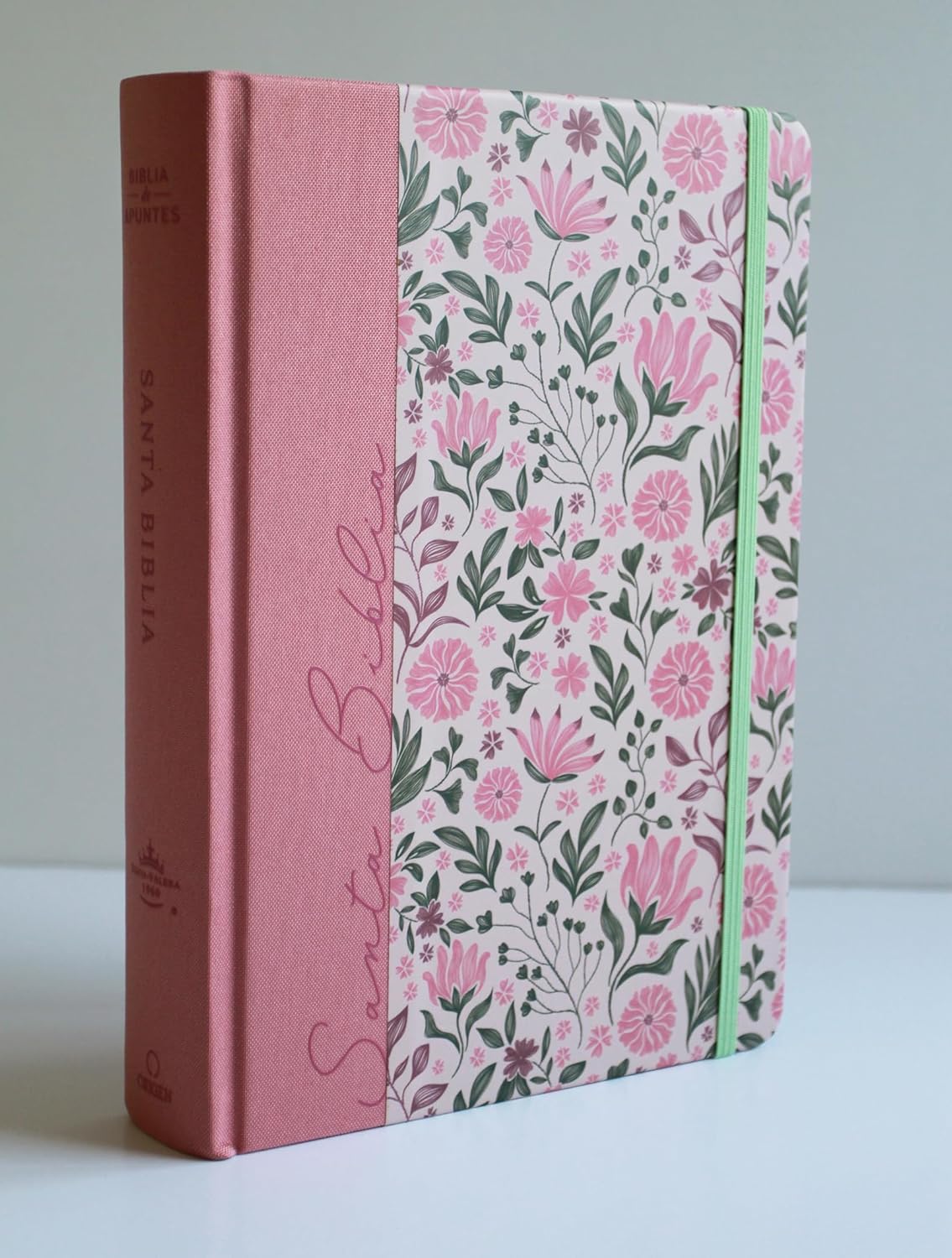 Biblia RV1960 Apuntes rosa flores tapa dura 11 puntos