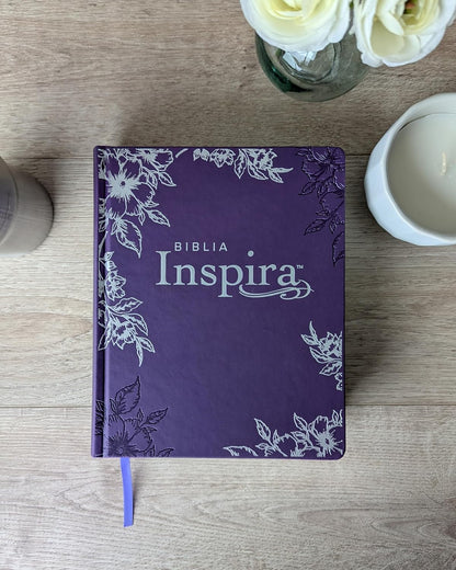 Biblia NTV Inspira con filament Lavanda Sentí piel 8.25 Puntos