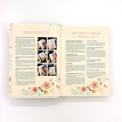 Biblia NVI Ilustra tu fe flores 8.5 puntos