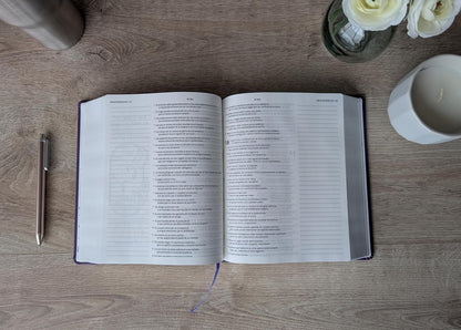 Biblia NTV Inspira con filament Lavanda Sentí piel 8.25 Puntos