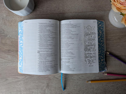 Biblia NTV Inspira con filament Paraíso Floral Sentí piel 8.25 Puntos