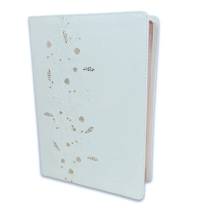 Biblia RVR1960 Devocional lenguajes del amor oro rosa Imitación piel 7 puntos