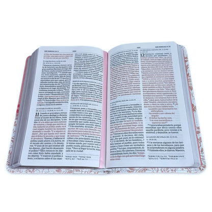 Biblia RV1960 Mis quince rosa blanco Simil Piel 9 puntos