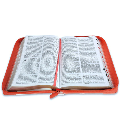 Biblia RV1960 Con Cierre Blanco coral 12 puntos