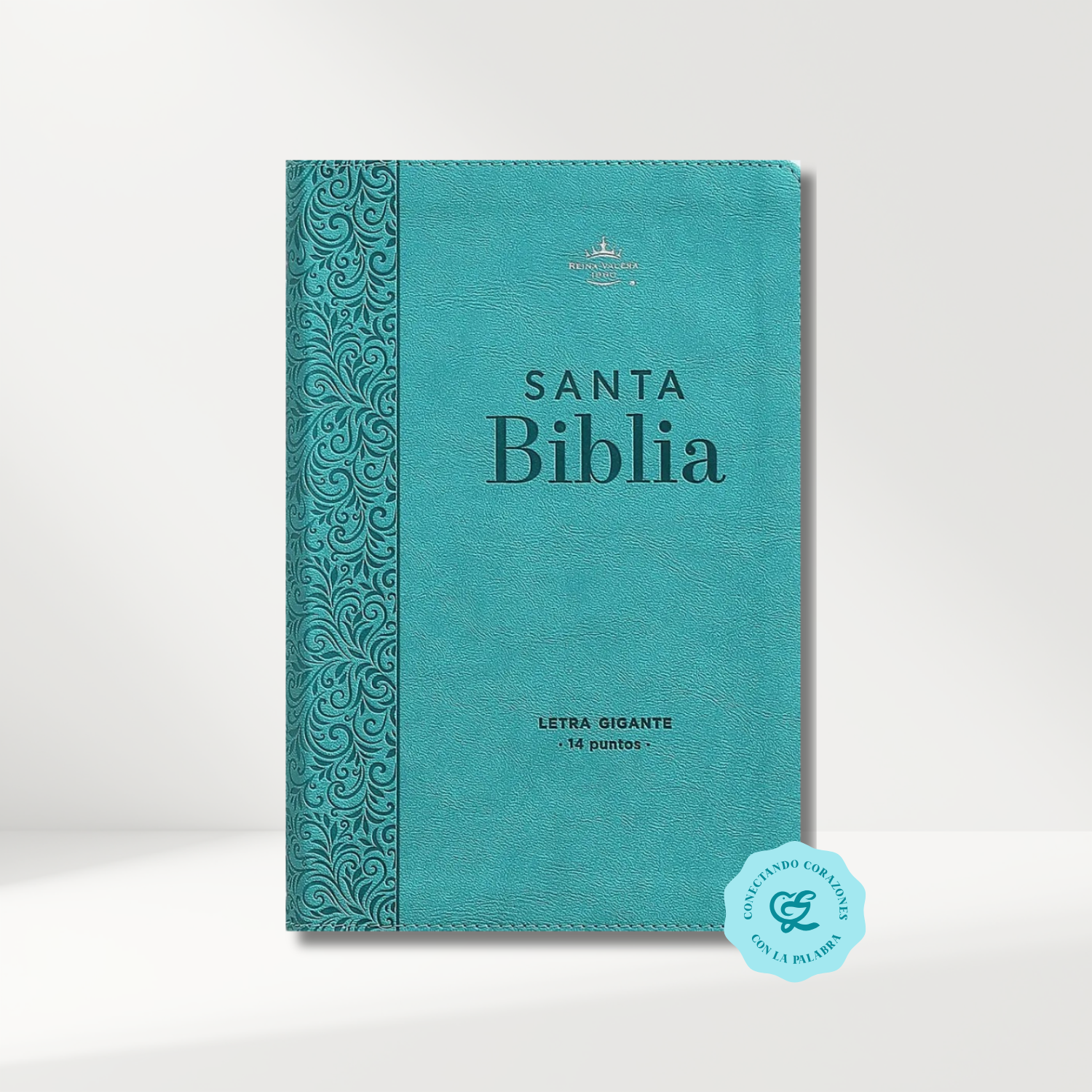 BIBLIA RV1960 Imitación piel Turquesa 14 puntos