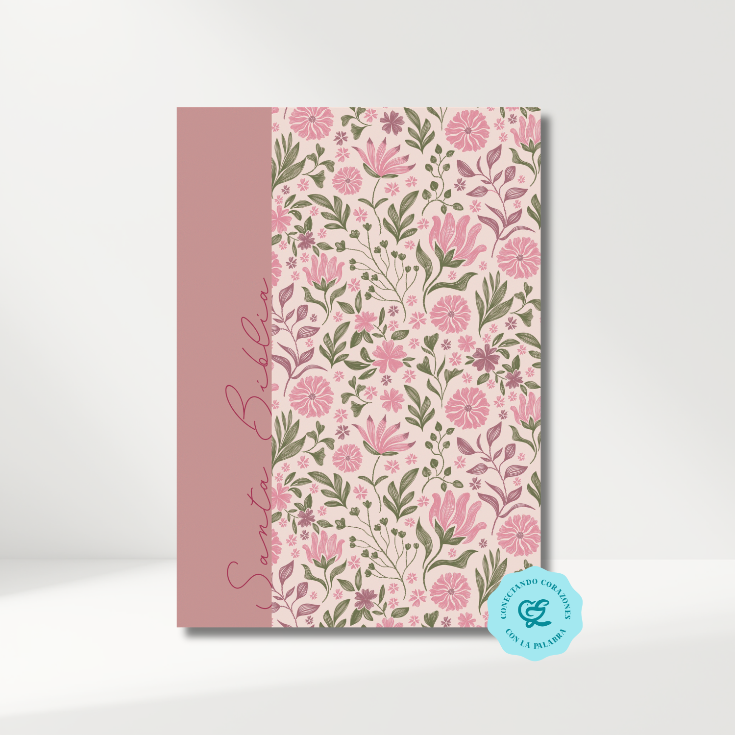 Biblia RV1960 Apuntes rosa flores tapa dura 11 puntos