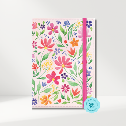 Biblia RV1960 Apuntes tamaño personal floreada 8.5 puntos