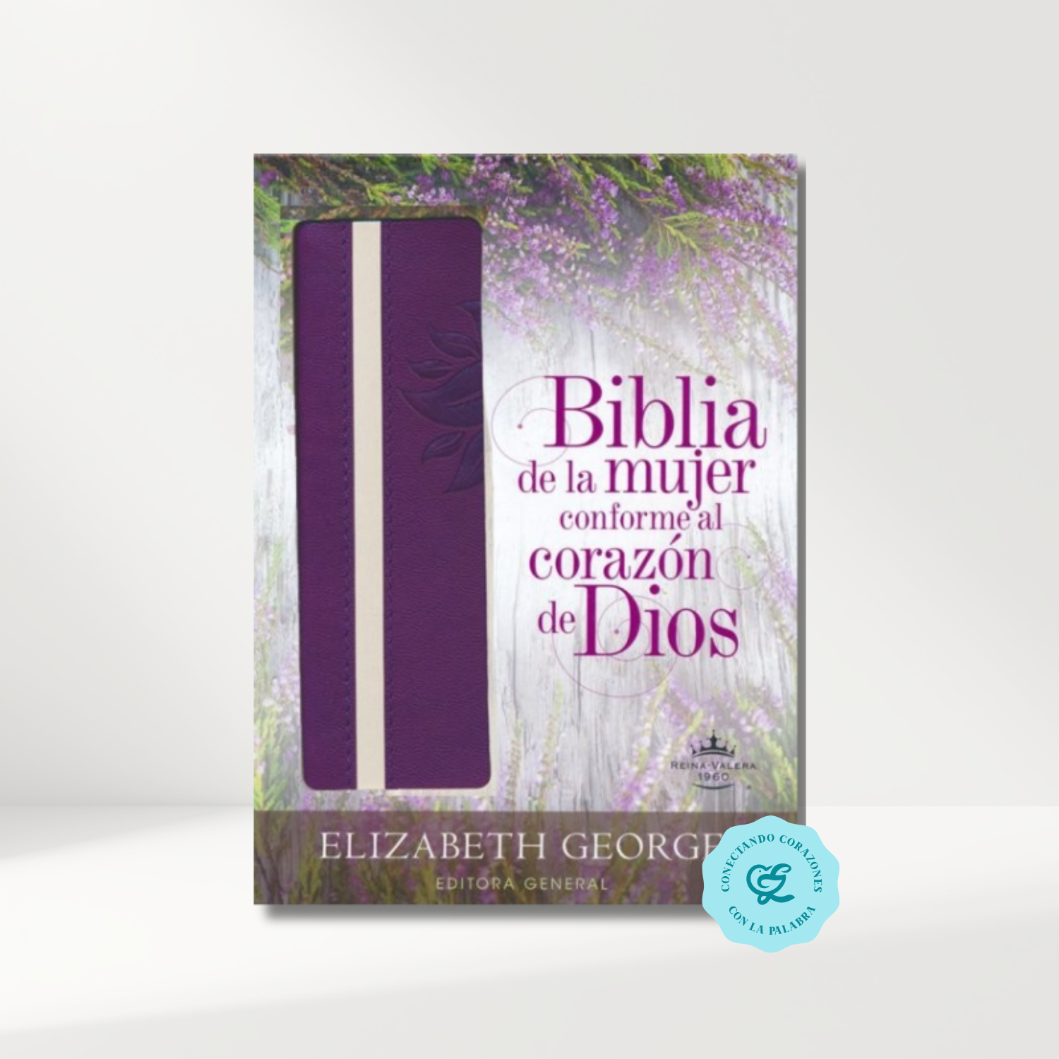 Biblia RV1960 Mujer conforme al corazón de Dios morado Imitación piel 9 puntos