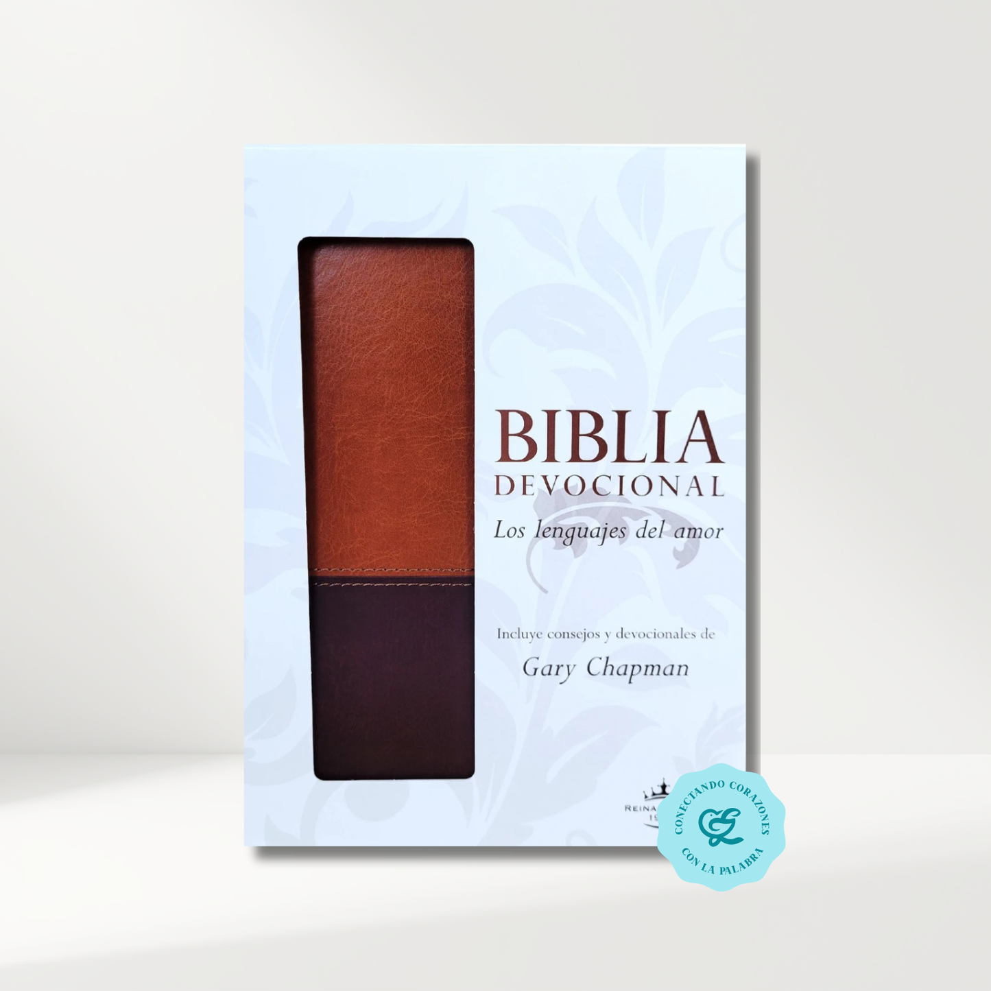 Biblia RV1960 Devocional lenguajes del amor duotono marrón Imitación piel 7 puntos