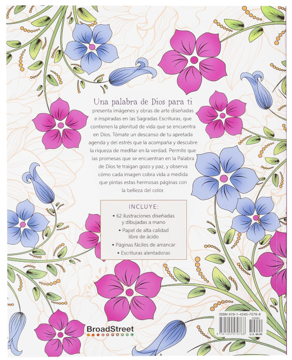 Una Palabra de Dios Para Ti: Libro Para Colorear Pasta blanda
