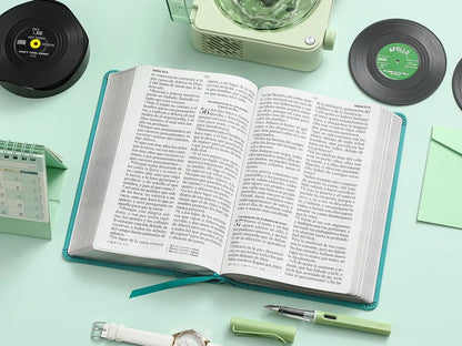 BIBLIA RV1960 Imitación piel Turquesa 14 puntos