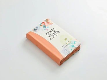 Biblia RV1960 Jardín Coral imitación piel con cierre 14 puntos